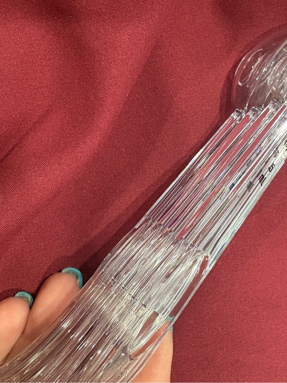 NEW! PAMPERED CHEF Clear plastic Decorative Spoons that clip together - Picture 3 of 5